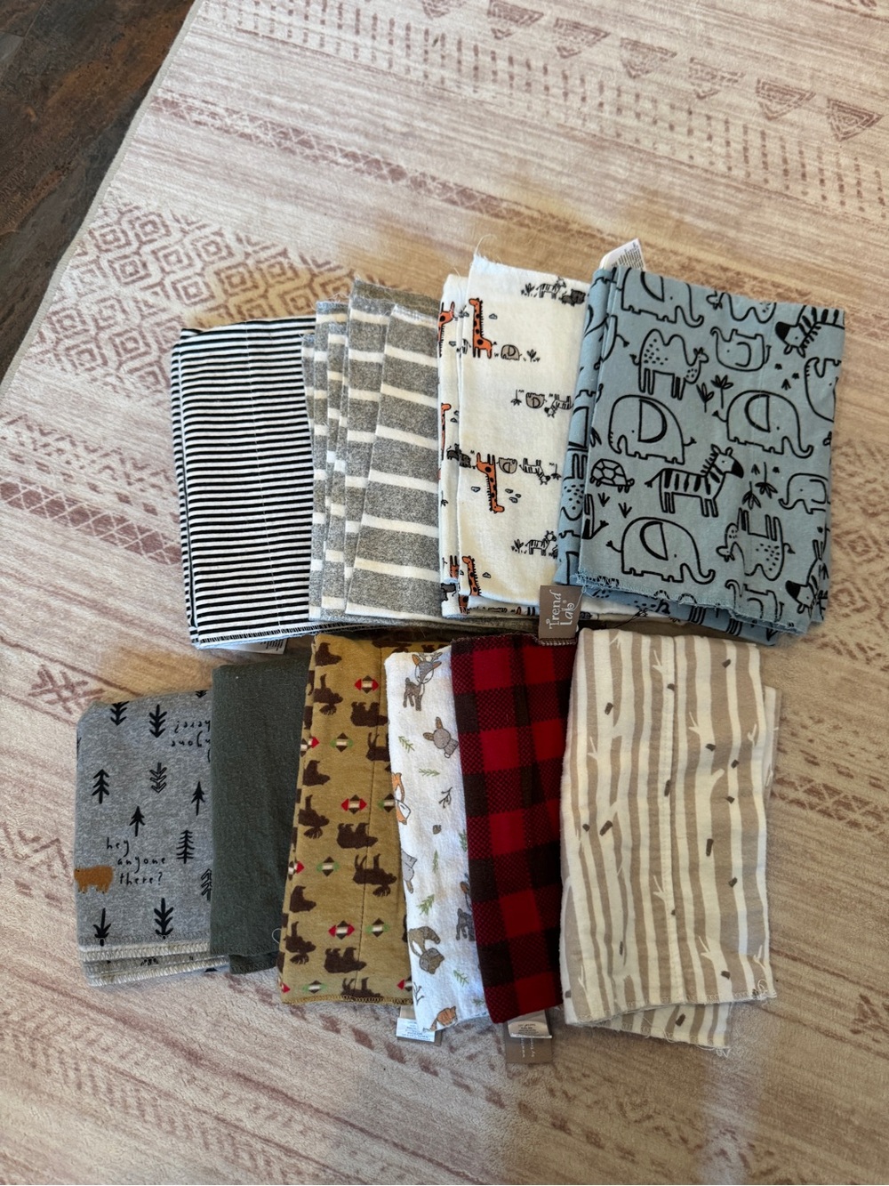 Gerber Multi-Pattern Baby Receiving Blankets  - Trend Lab Burp Cloths